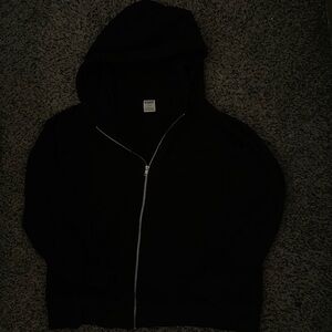 PINK Victoria's Secret Black Zip-Up Hoodie